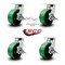 Service Caster 8 Inch Heavy Duty Green Poly on Cast Iron Caster Brakes 2 Swivel Locks, 4PK SCC-KP92S830-PUR-GB-SLB-BSL-2-SLB-2 - alternate 5
